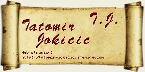 Tatomir Jokičić vizit kartica
